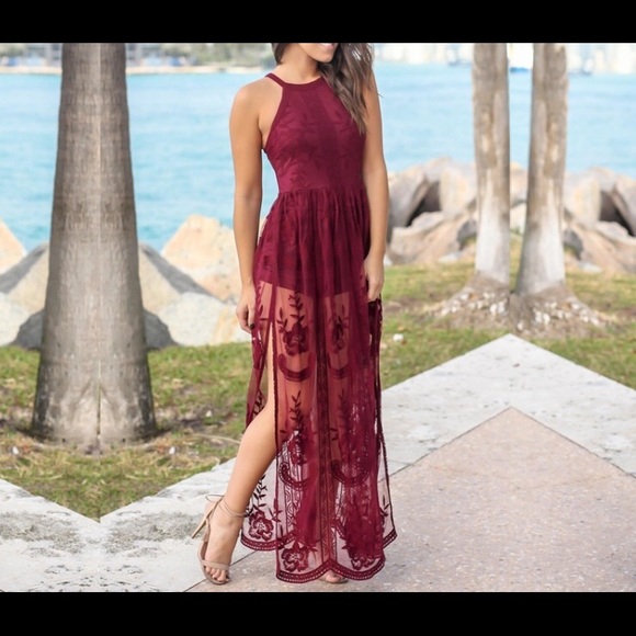 ❌SOLD❌ LACE MAXI ROMPER - Picture 3 of 4